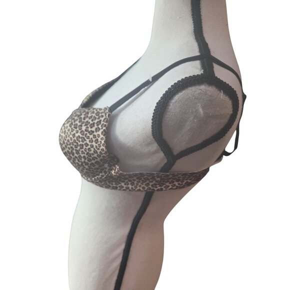 Leopard Print Push-Up Bra 36B*By Just Be*Adj Straps*NWOT*Halloween*Sissy*Cosplay - Picture 8 of 12
